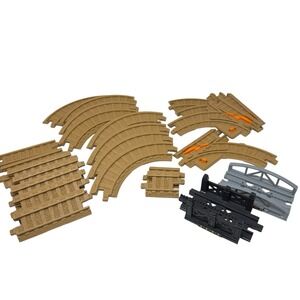 GeoTrax Lot 22 Brown Tan Tracks‎ Straight Curve Switch Fisher Price